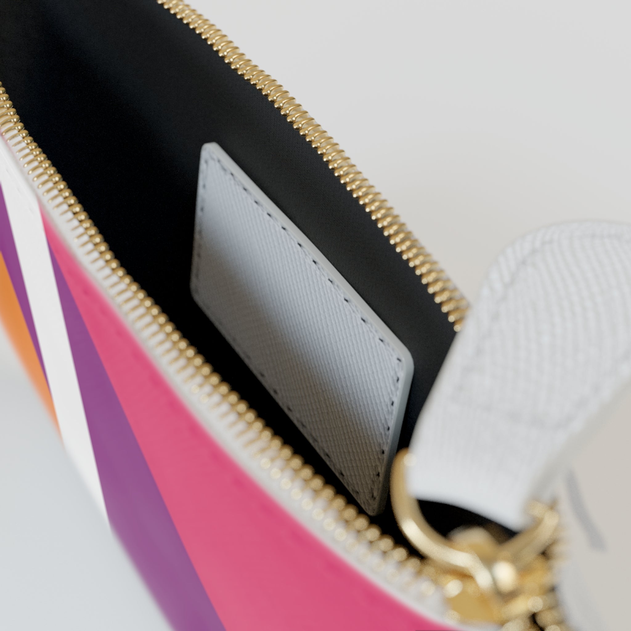 Initial L Mini Clutch — Colorblock Monogram Wristlet Wallet