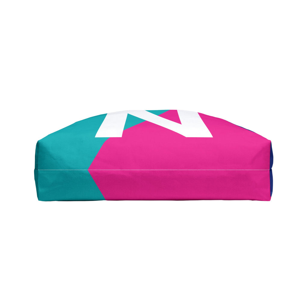 Personalized 'N' Colorblock Tote Bag — Monogram Weekender Tote