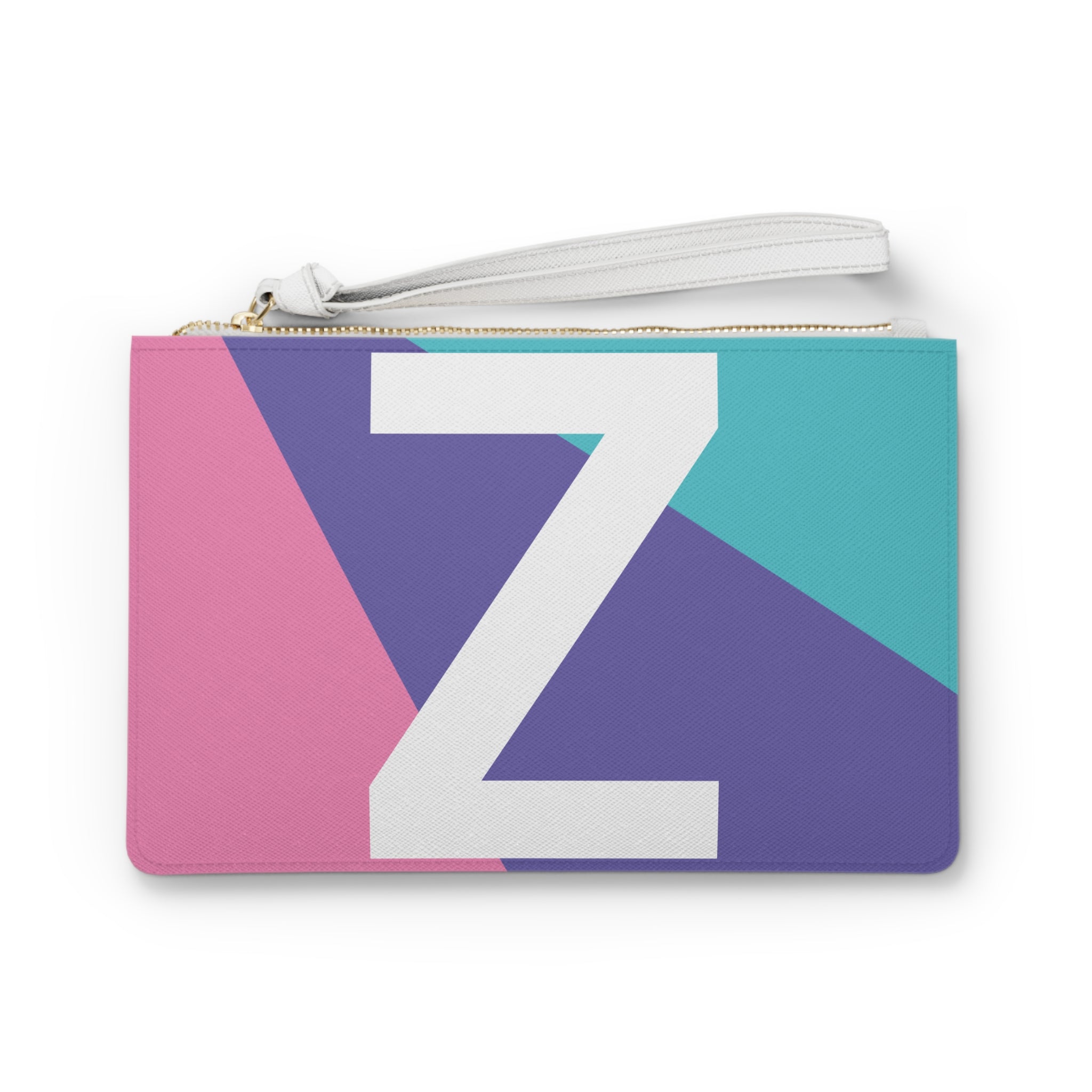 Monogram 'Z' Colorblock Clutch Bag — Bold Geometric Wristlet for Everyday & Gifts