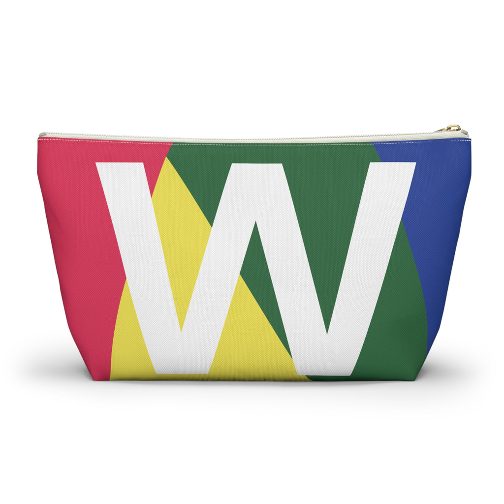 Colorblock Accessory Pouch — Monogram W T-Bottom Cosmetic Bag