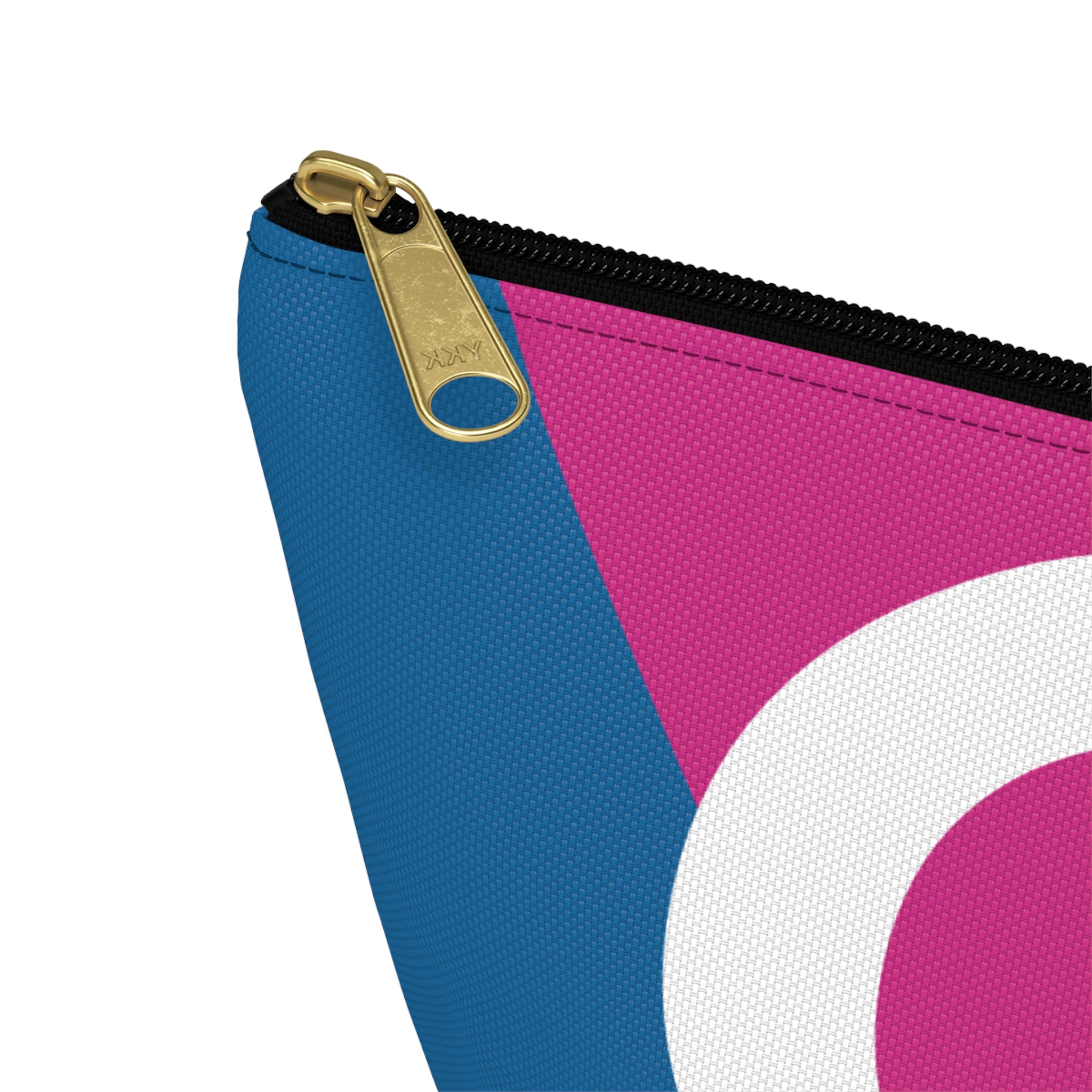 Initials Colorblock Accessory Pouch — Monogram O T-Bottom Cosmetic Bag