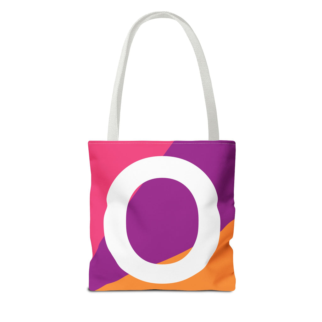 Monogram 'O' Colorblock Tote Bag — Personalized Initial O Shoulder Tote
