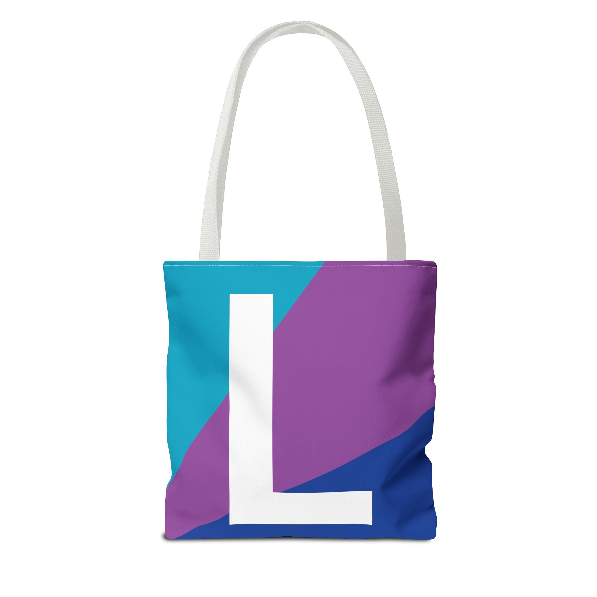 Monogram 'L' Colorblock Tote Bag — Personalized Initial L Shoulder Tote