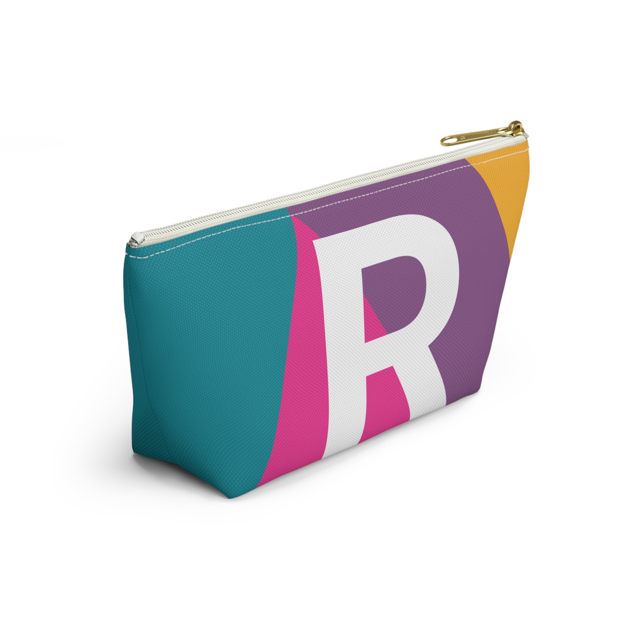 Colorblock Accessory Pouch — Monogram R T-Bottom Cosmetic Bag