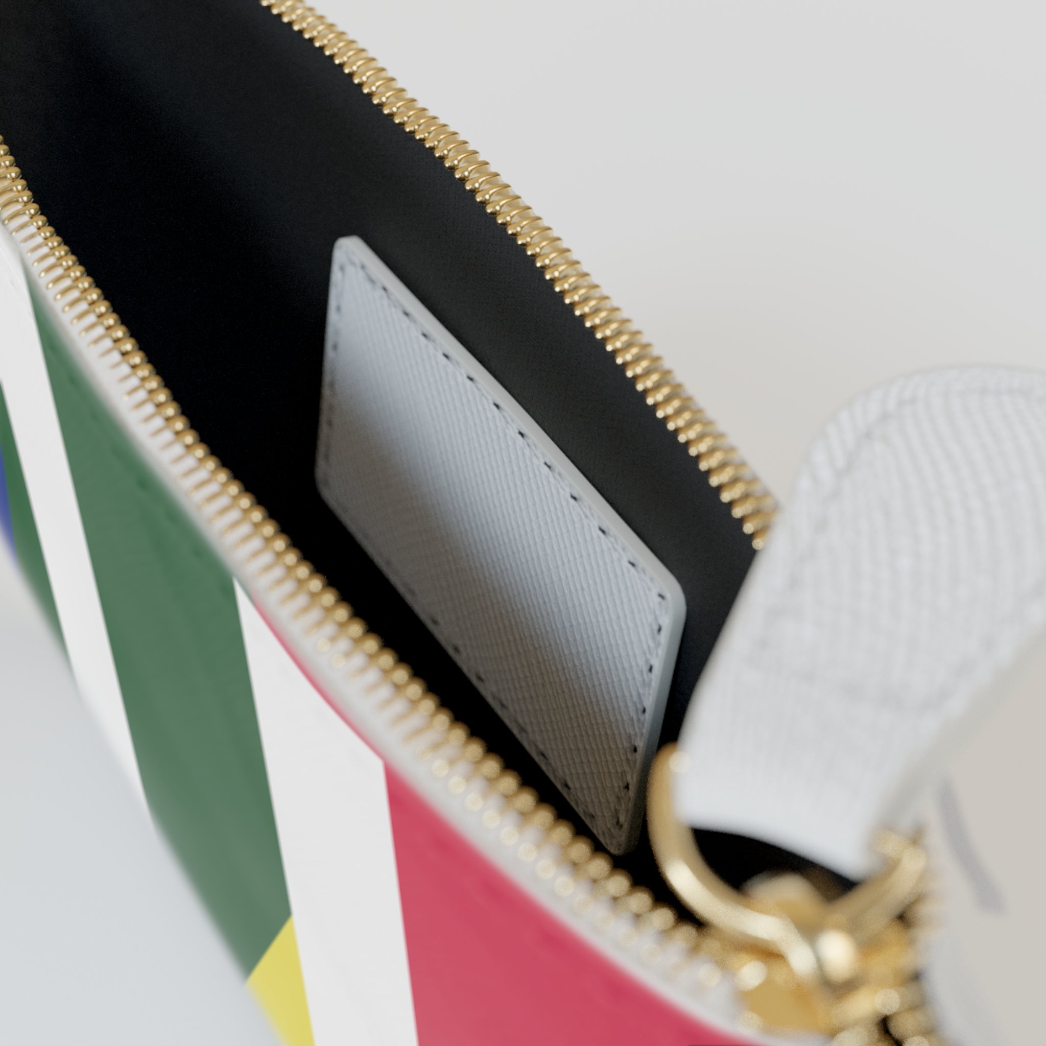 Initial U Mini Clutch — Colorblock Monogram Wristlet Wallet