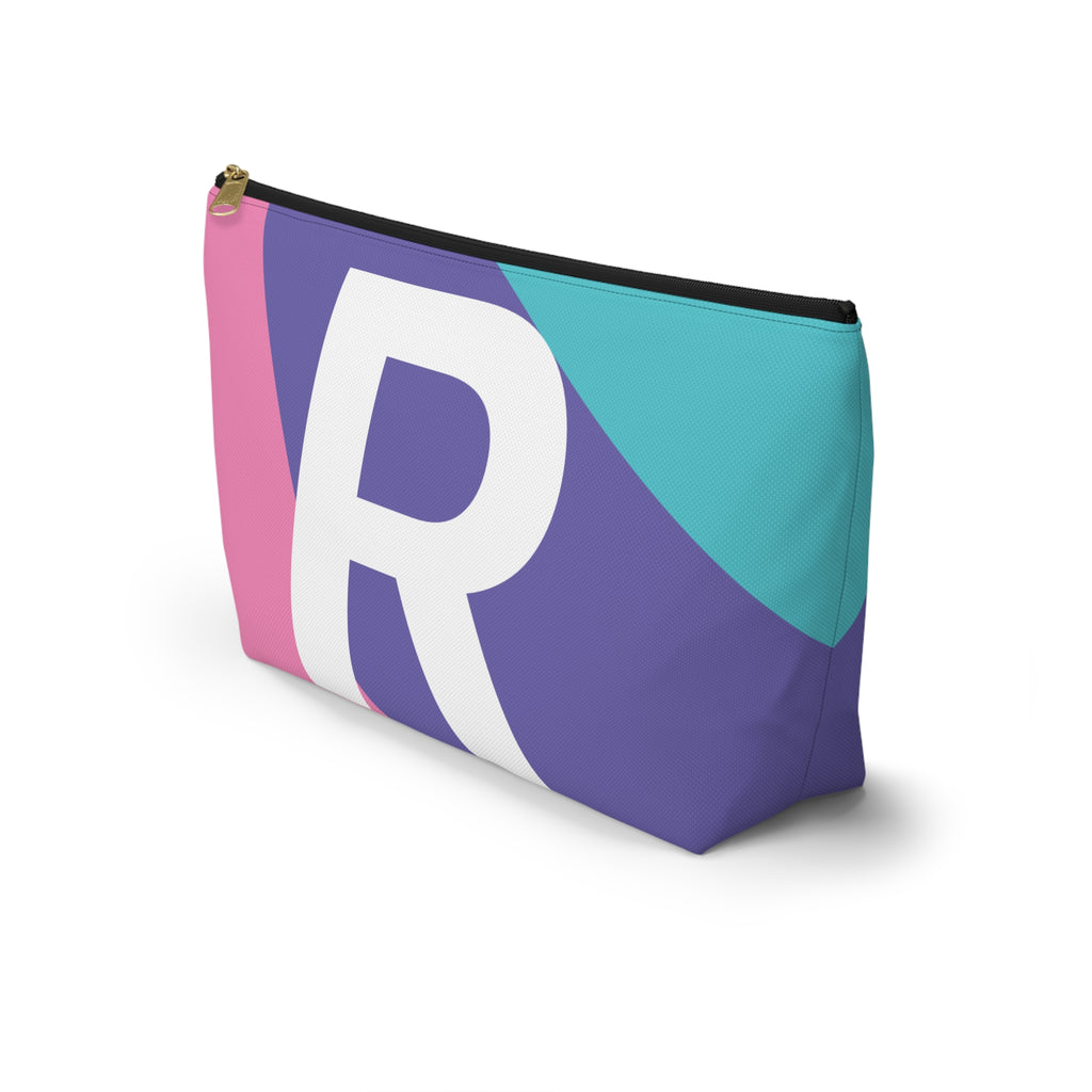 Colorblock Accessory Pouch — Monogram R T-Bottom Cosmetic Bag