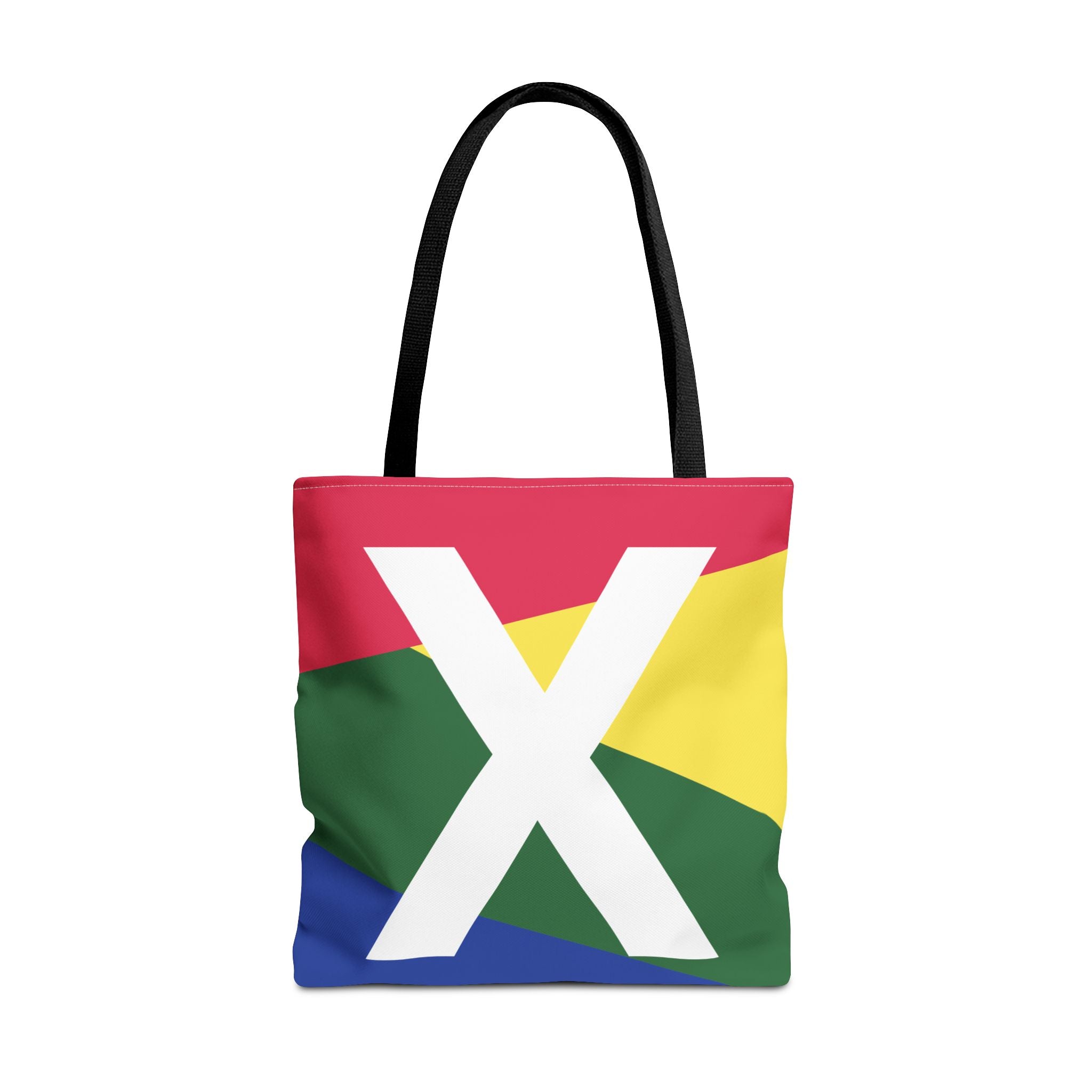 Monogram 'X' Colorblock Tote Bag — Personalized Initial X Shoulder Tote