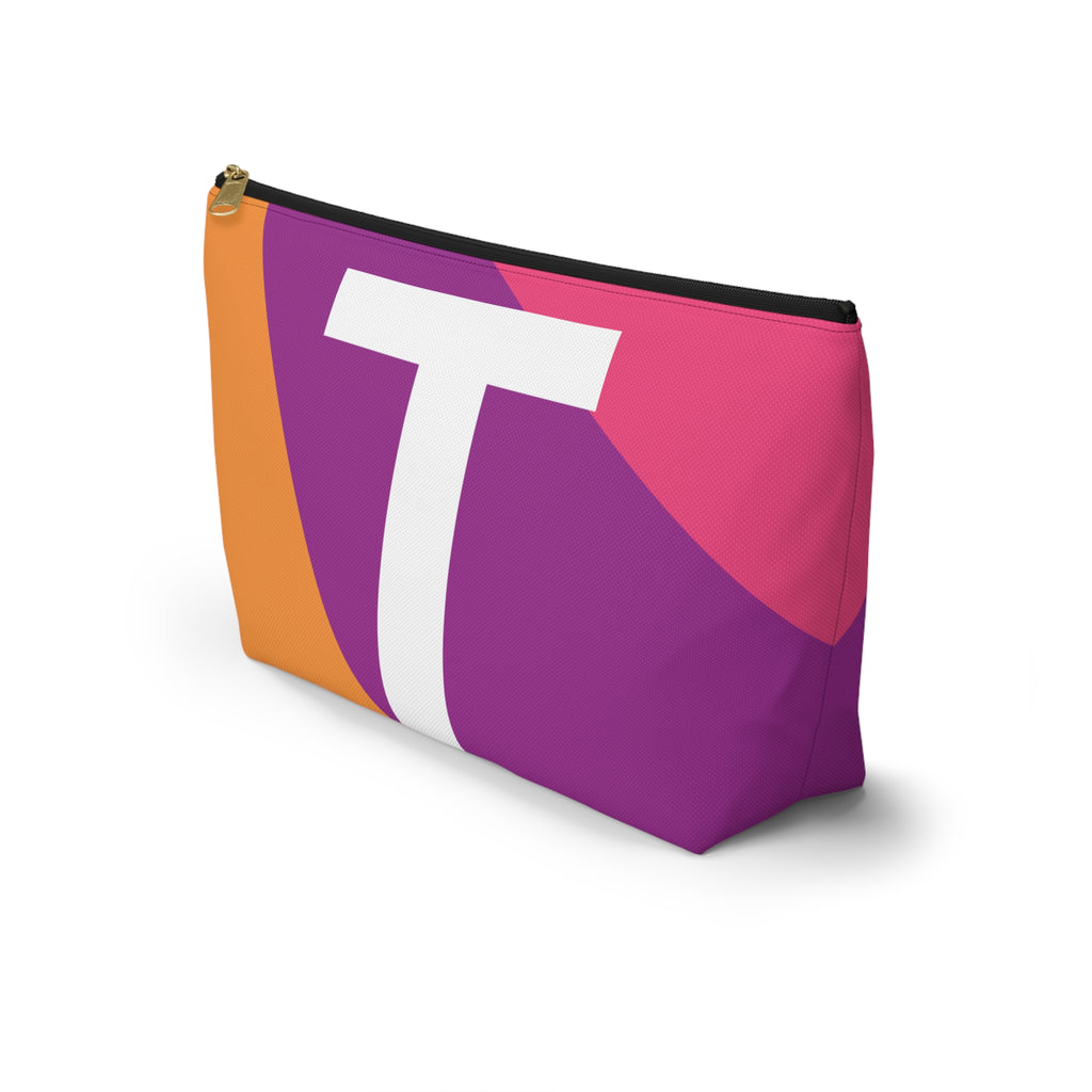 Colorblock Accessory Pouch — Monogram T T-Bottom Cosmetic Bag