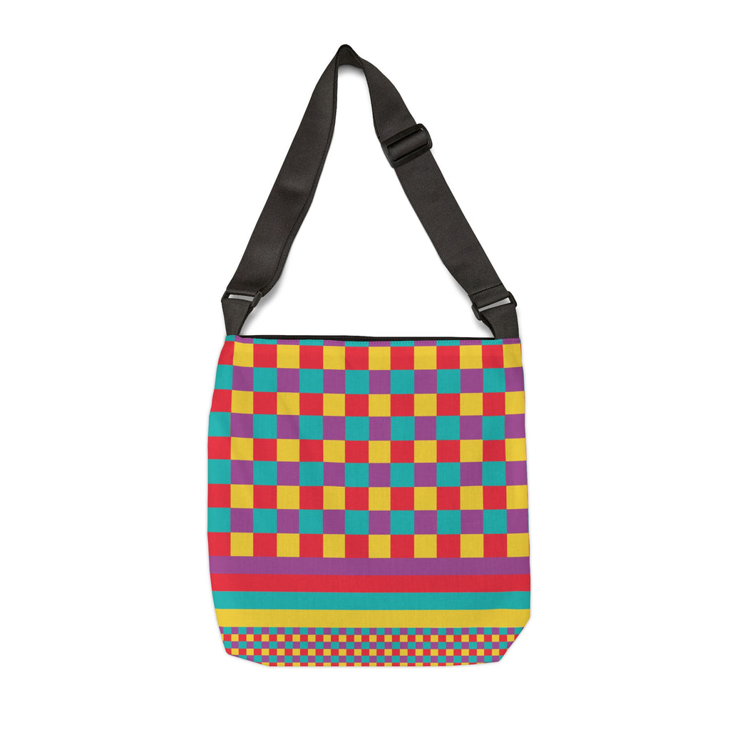 Colorblock Geometric Tote Bag