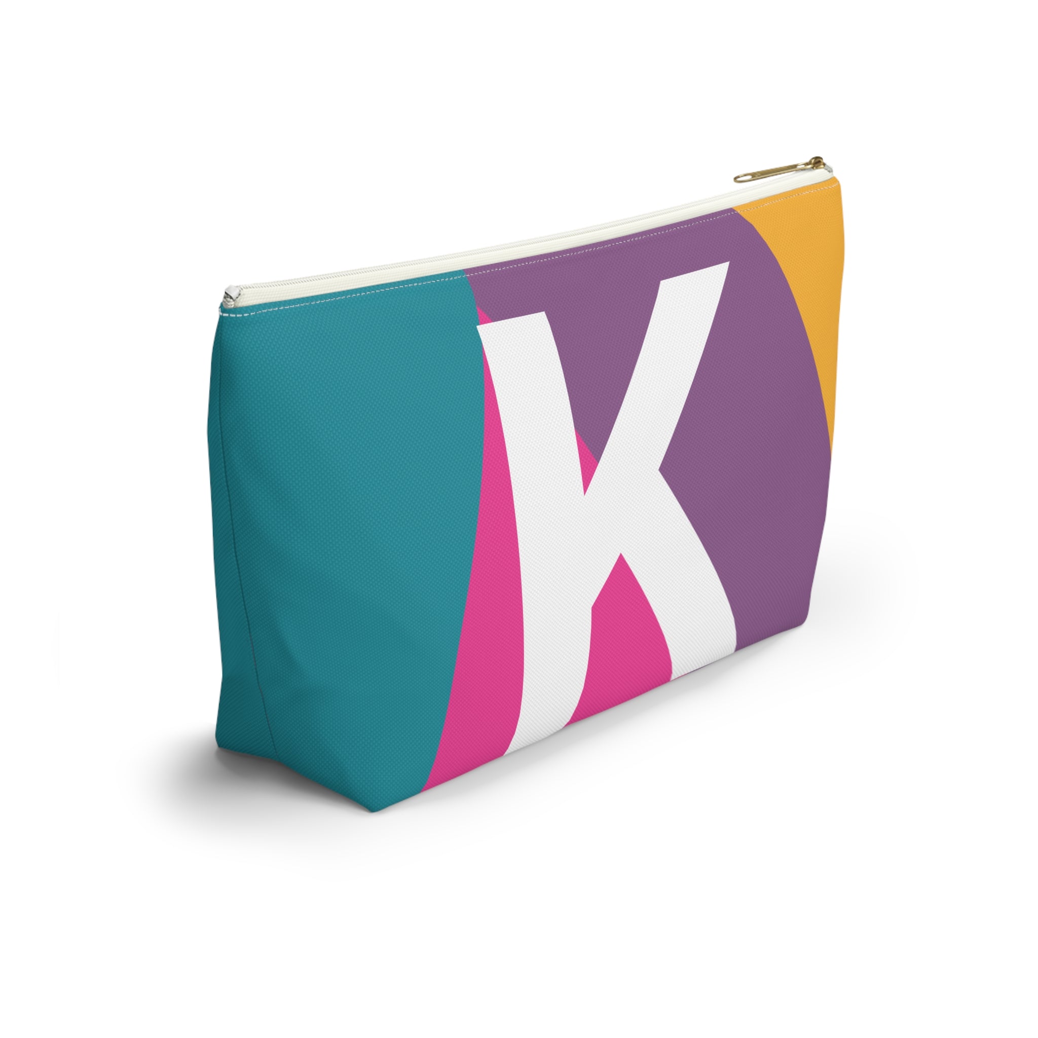 Colorblock Accessory Pouch — Monogram K T-Bottom Cosmetic Bag