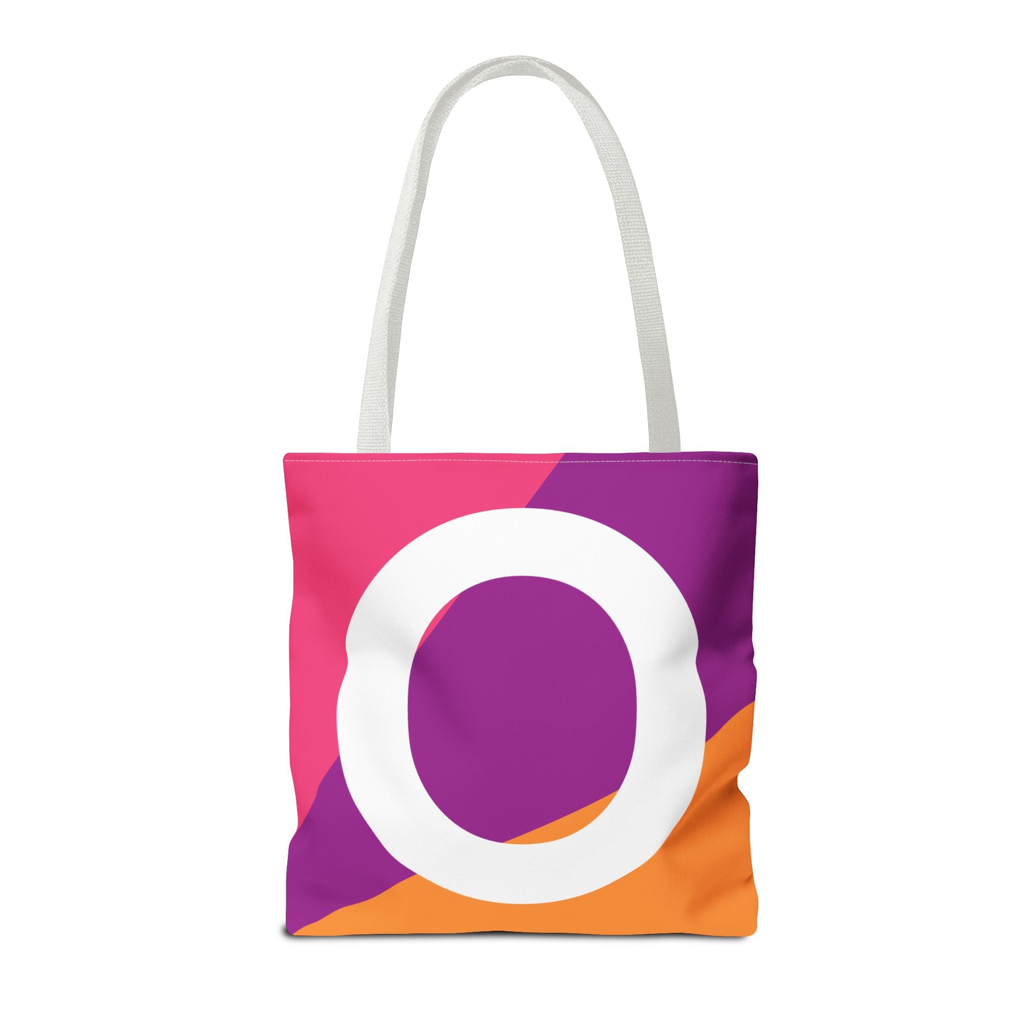 Monogram 'O' Colorblock Tote Bag — Personalized Initial O Shoulder Tote