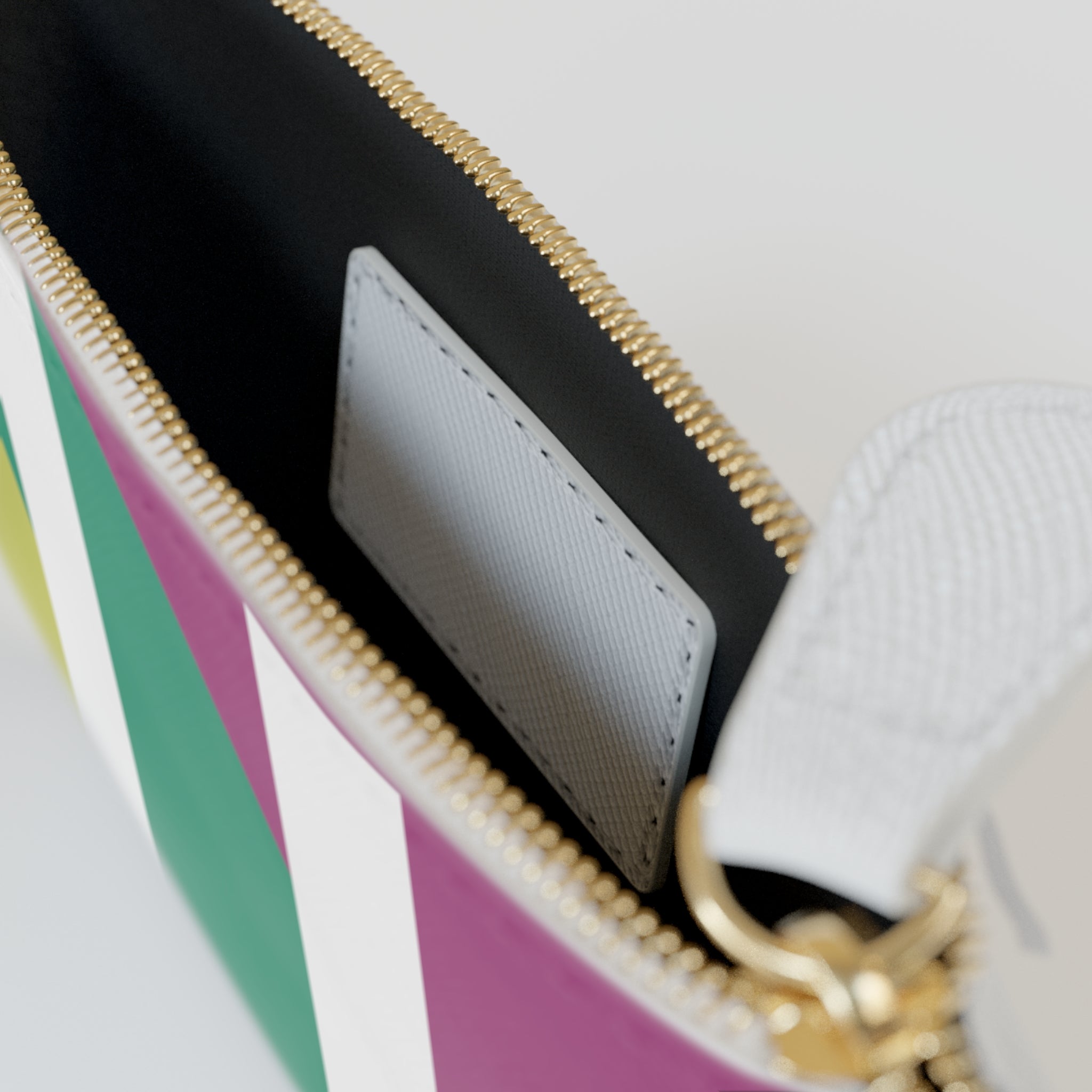 Initial U Mini Clutch — Colorblock Monogram Wristlet Wallet