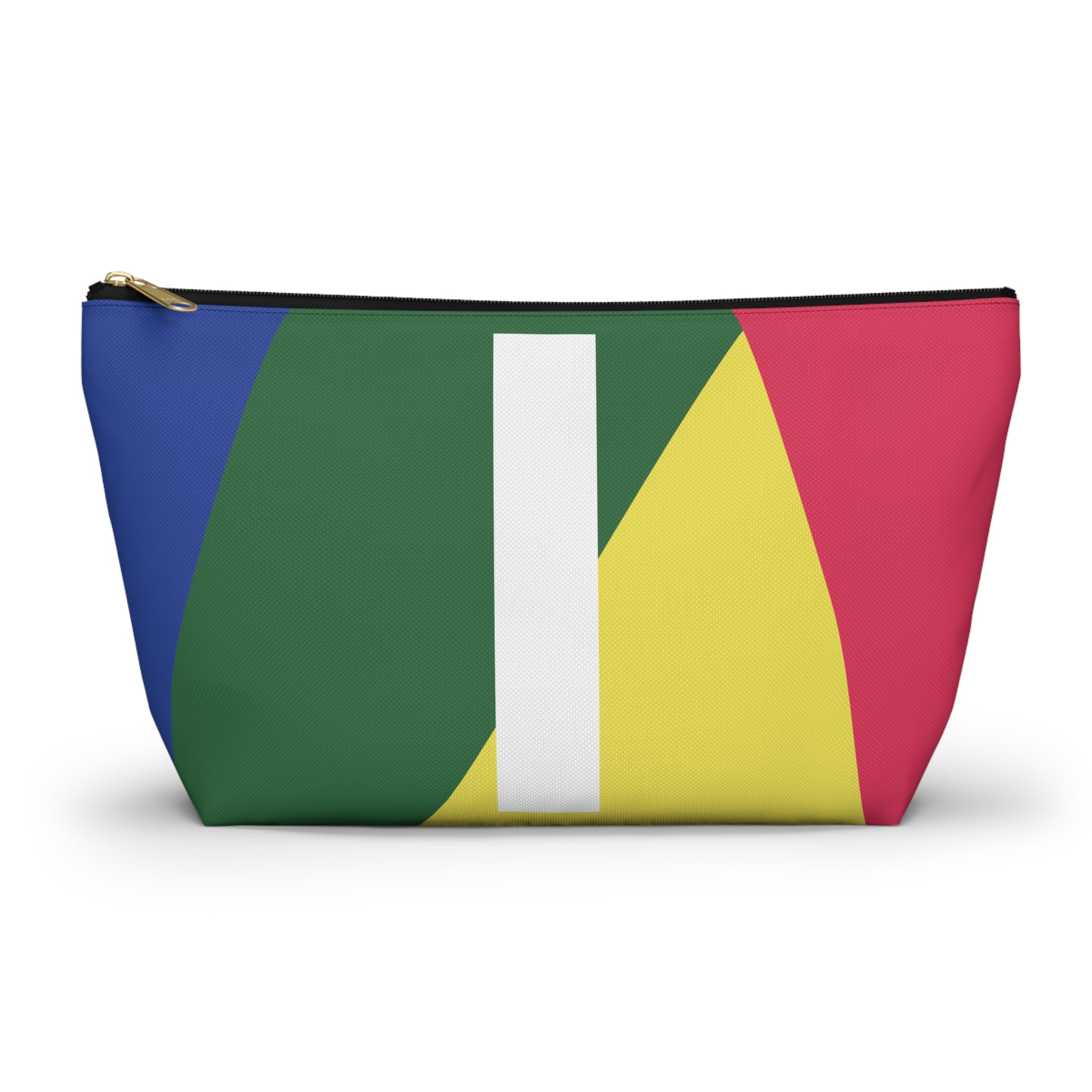 Initials Colorblock Accessory Pouch — Monogram I T-Bottom Cosmetic Bag