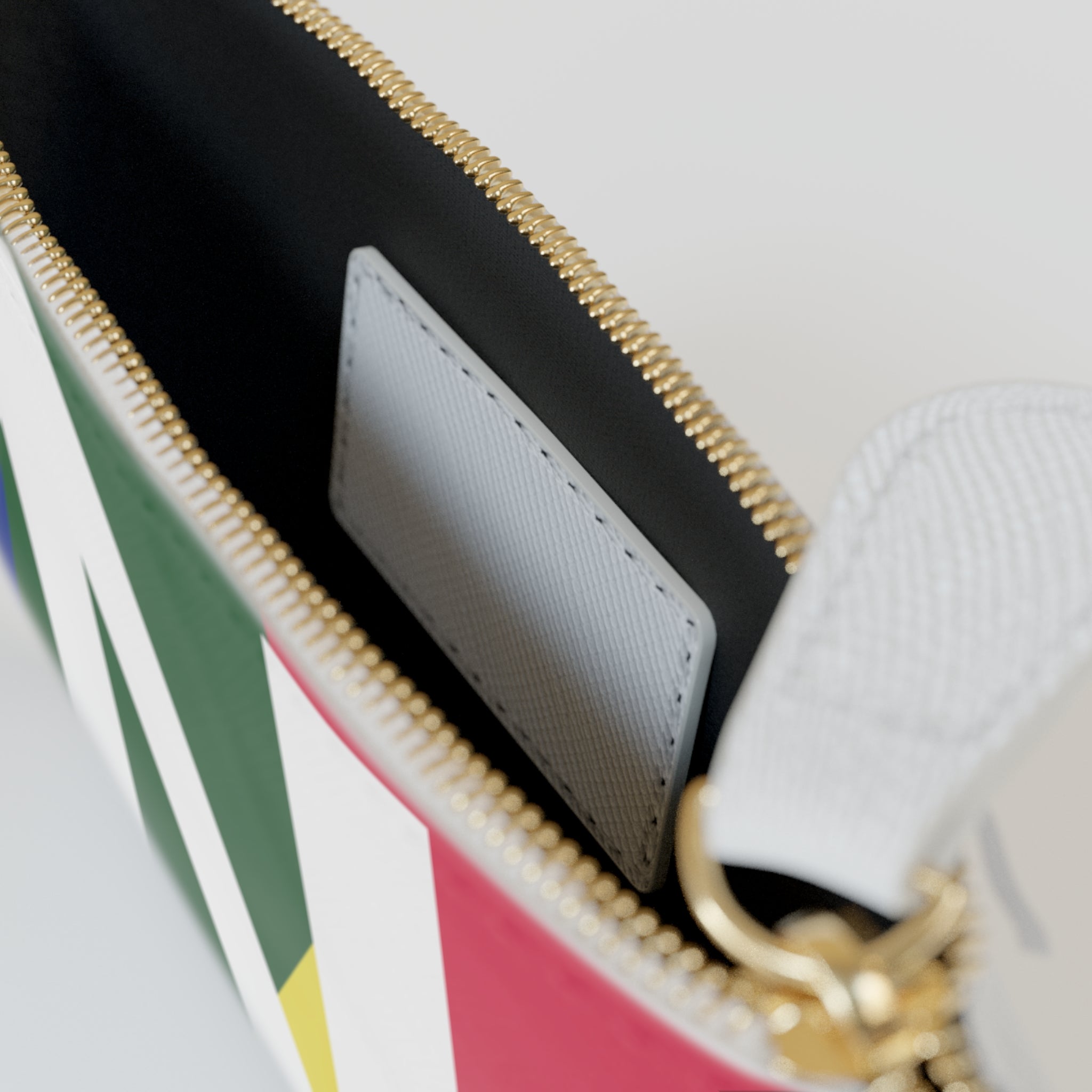 Initial N Mini Clutch — Colorblock Monogram Wristlet Wallet