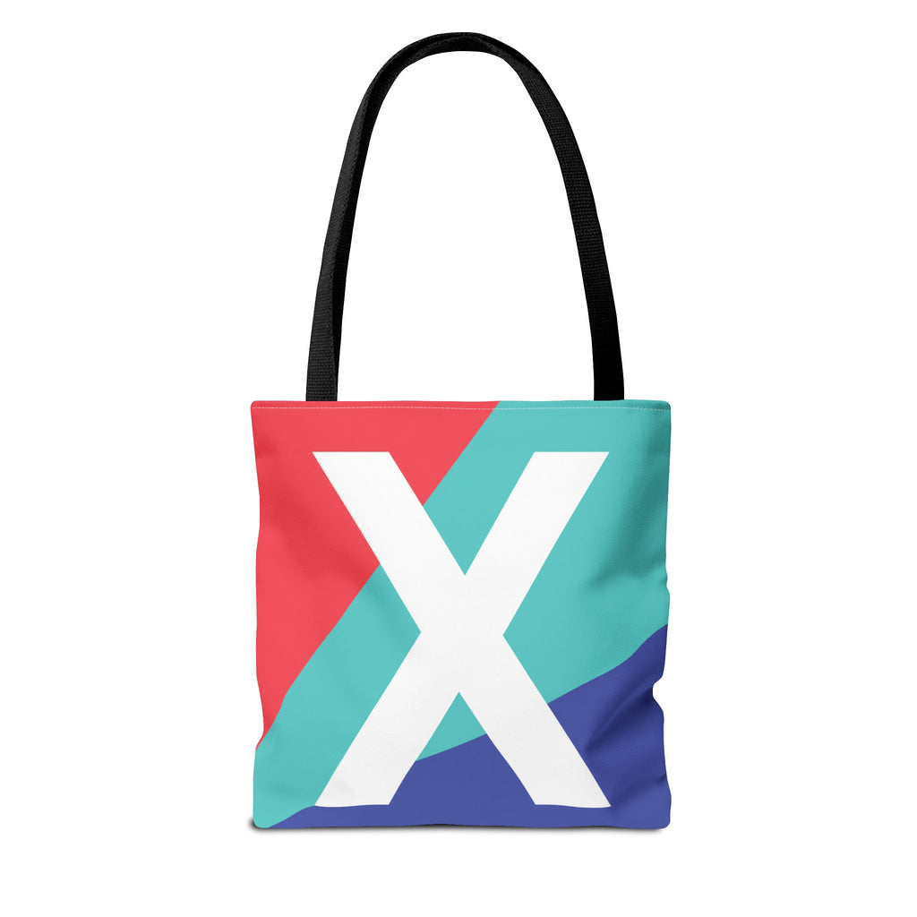 Monogram 'X' Colorblock Tote Bag — Personalized Initial X Shoulder Tote