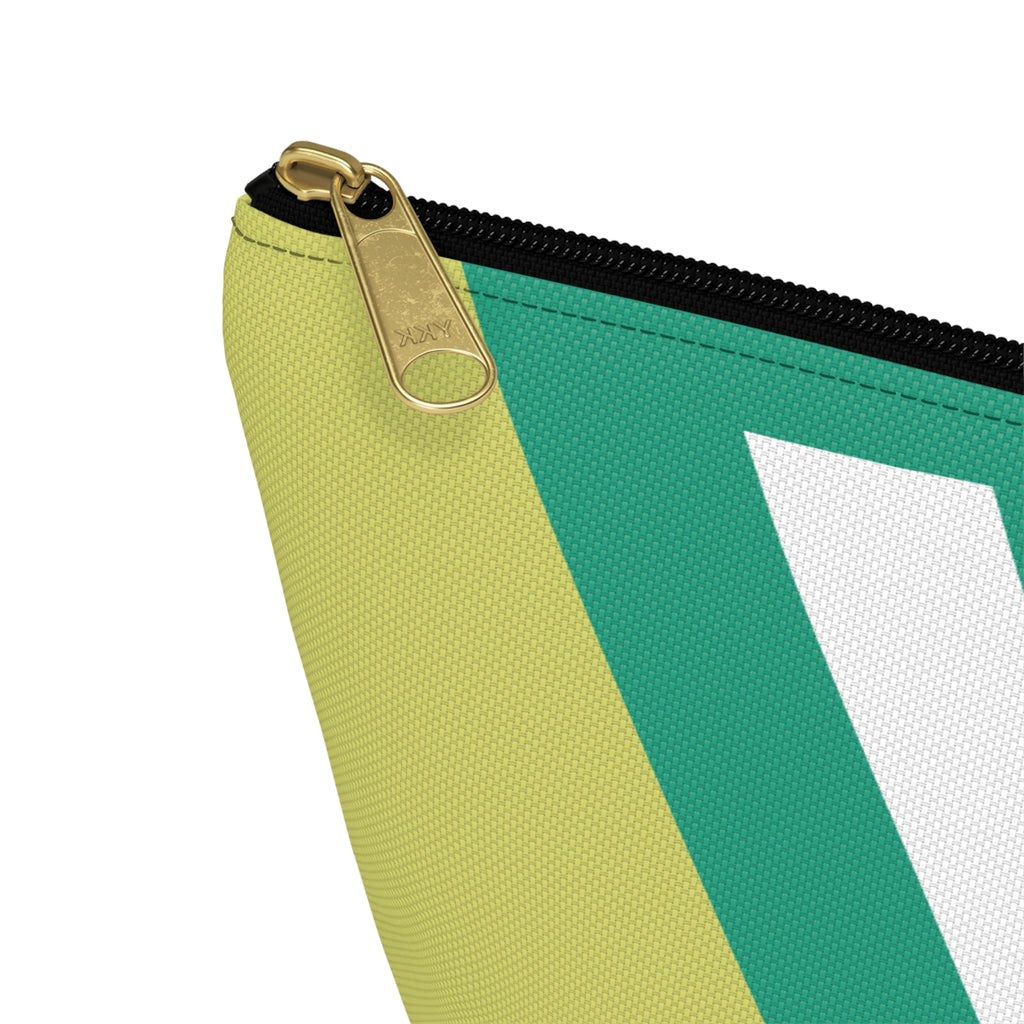 Initials Colorblock Accessory Pouch — Monogram Y T-Bottom Cosmetic Bag