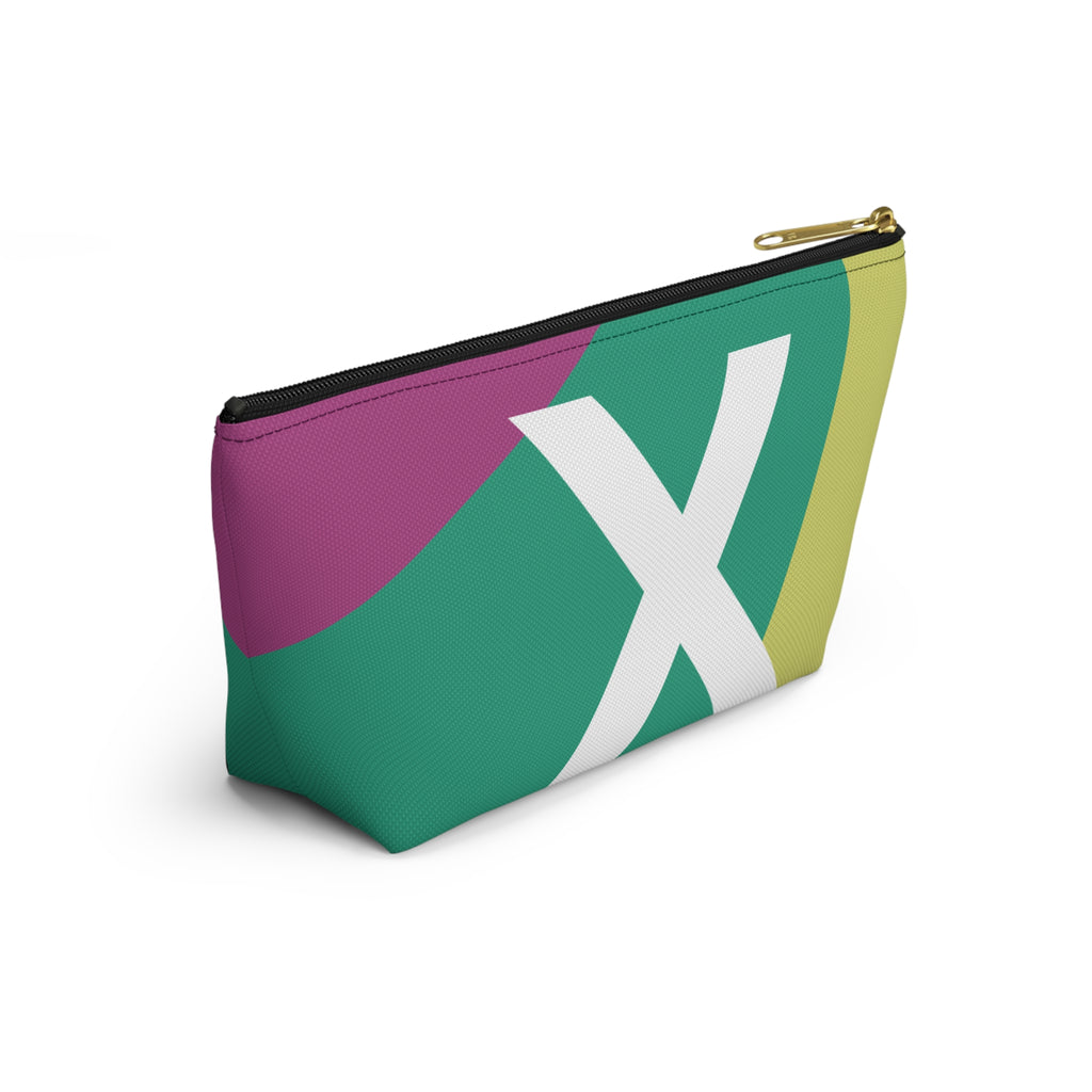 Initials Colorblock Accessory Pouch — Monogram X T-Bottom Cosmetic Bag