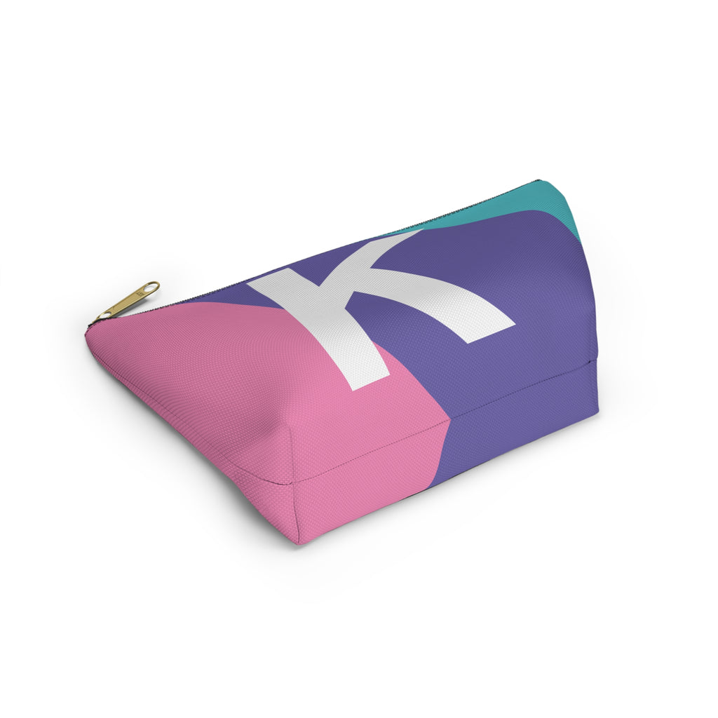 Colorblock Accessory Pouch — Monogram K T-Bottom Cosmetic Bag