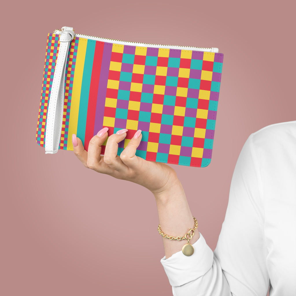 Colorblock Clutch Bag