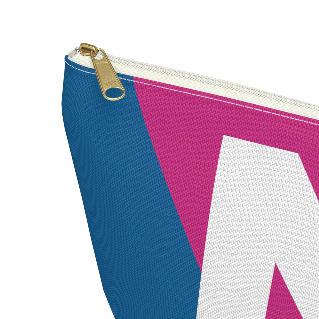 Initials Colorblock Accessory Pouch — Monogram N T-Bottom Cosmetic Bag