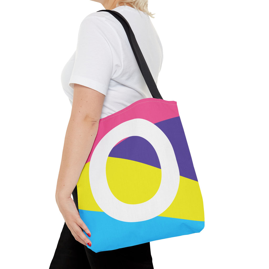 Monogram 'O' Colorblock Tote Bag — Personalized Initial O Shoulder Tote
