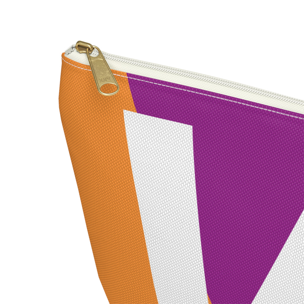 Colorblock Accessory Pouch — Monogram W T-Bottom Cosmetic Bag
