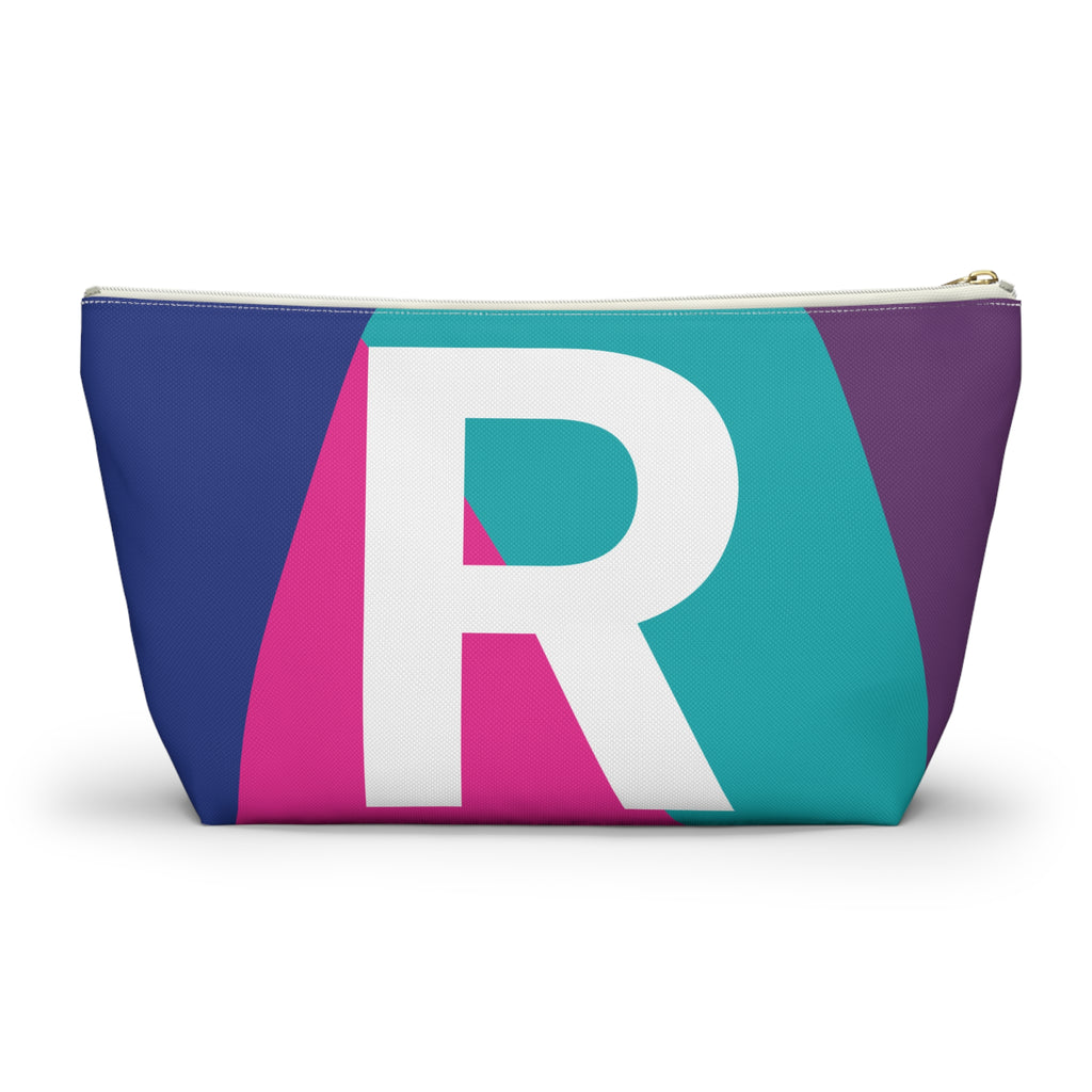 Colorblock Accessory Pouch — Monogram R T-Bottom Cosmetic Bag