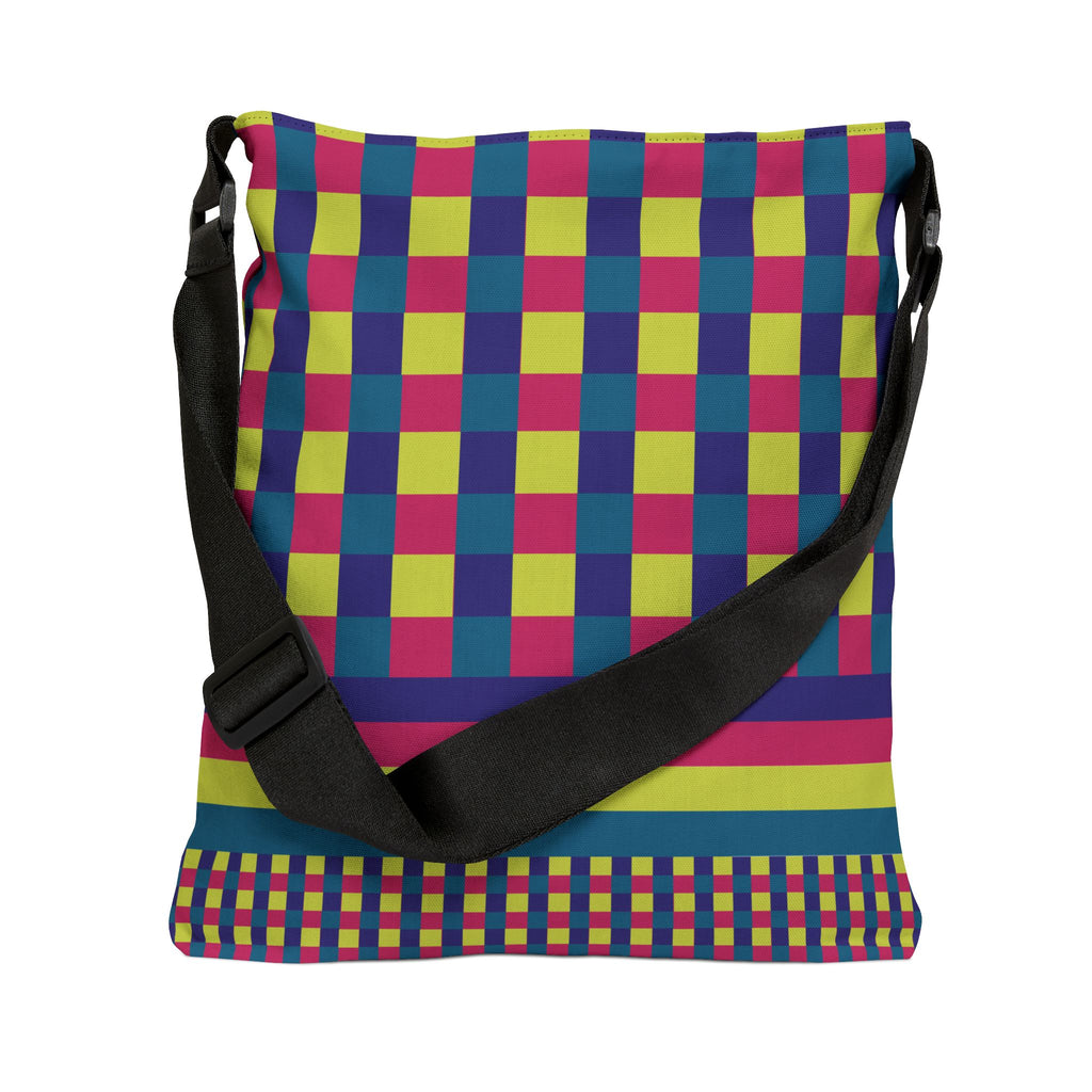 Colorblock Geometric Tote Bag