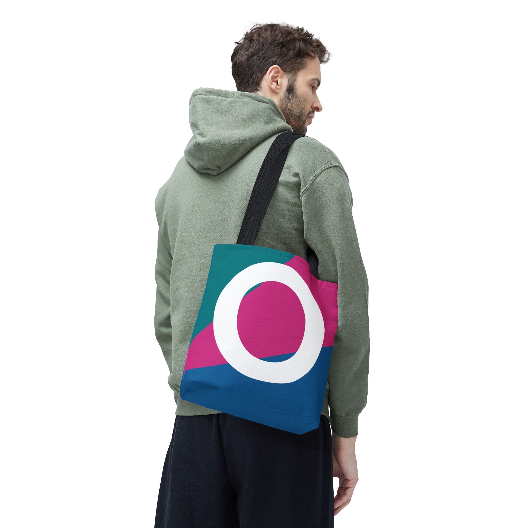 Monogram 'O' Colorblock Tote Bag — Personalized Initial O Shoulder Tote