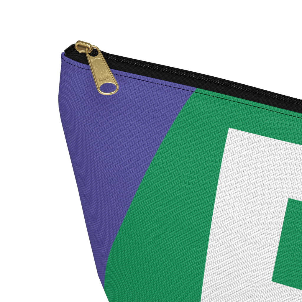 Initials Colorblock Accessory Pouch — Monogram B T-Bottom Cosmetic Bag