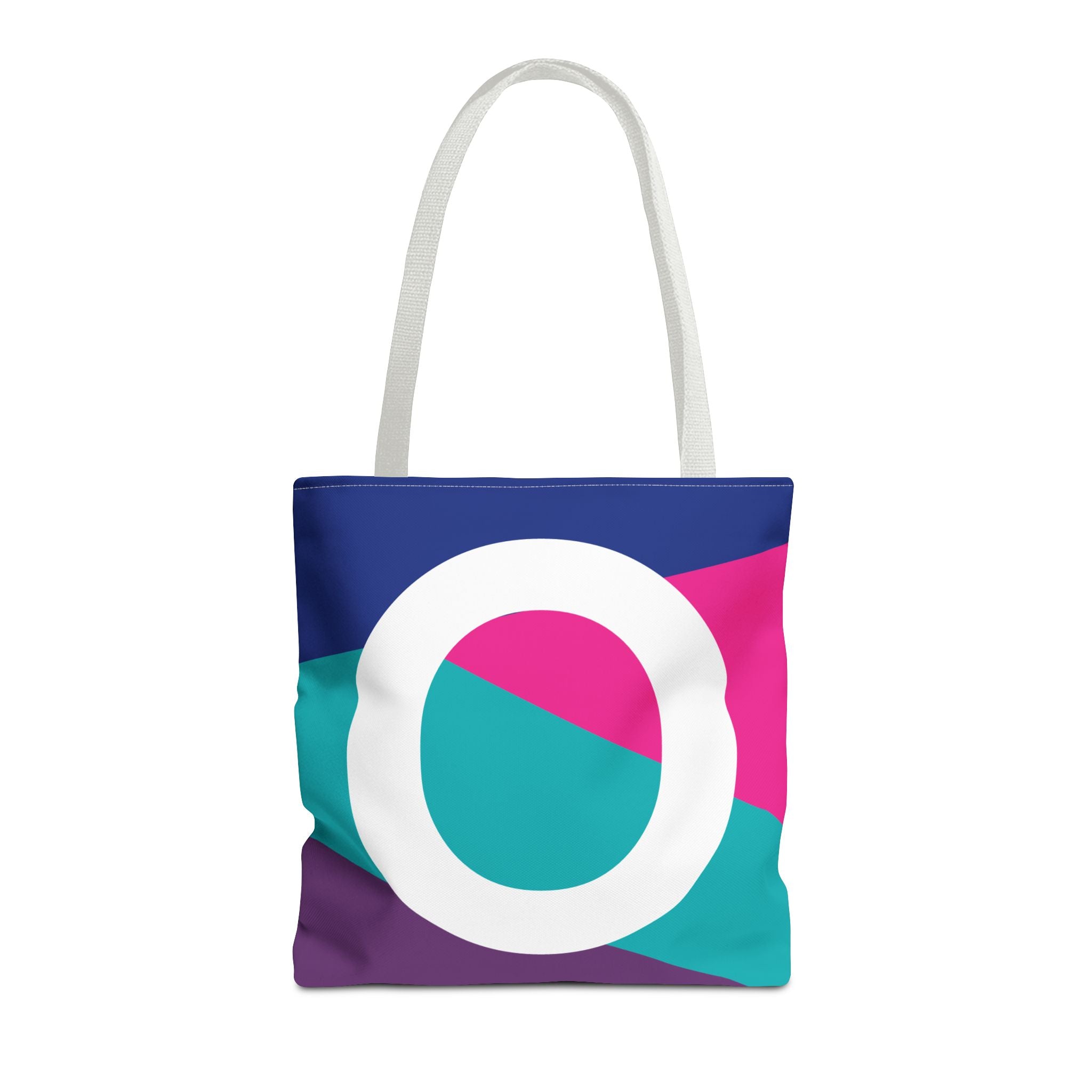 Monogram 'O' Colorblock Tote Bag — Personalized Initial O Shoulder Tote