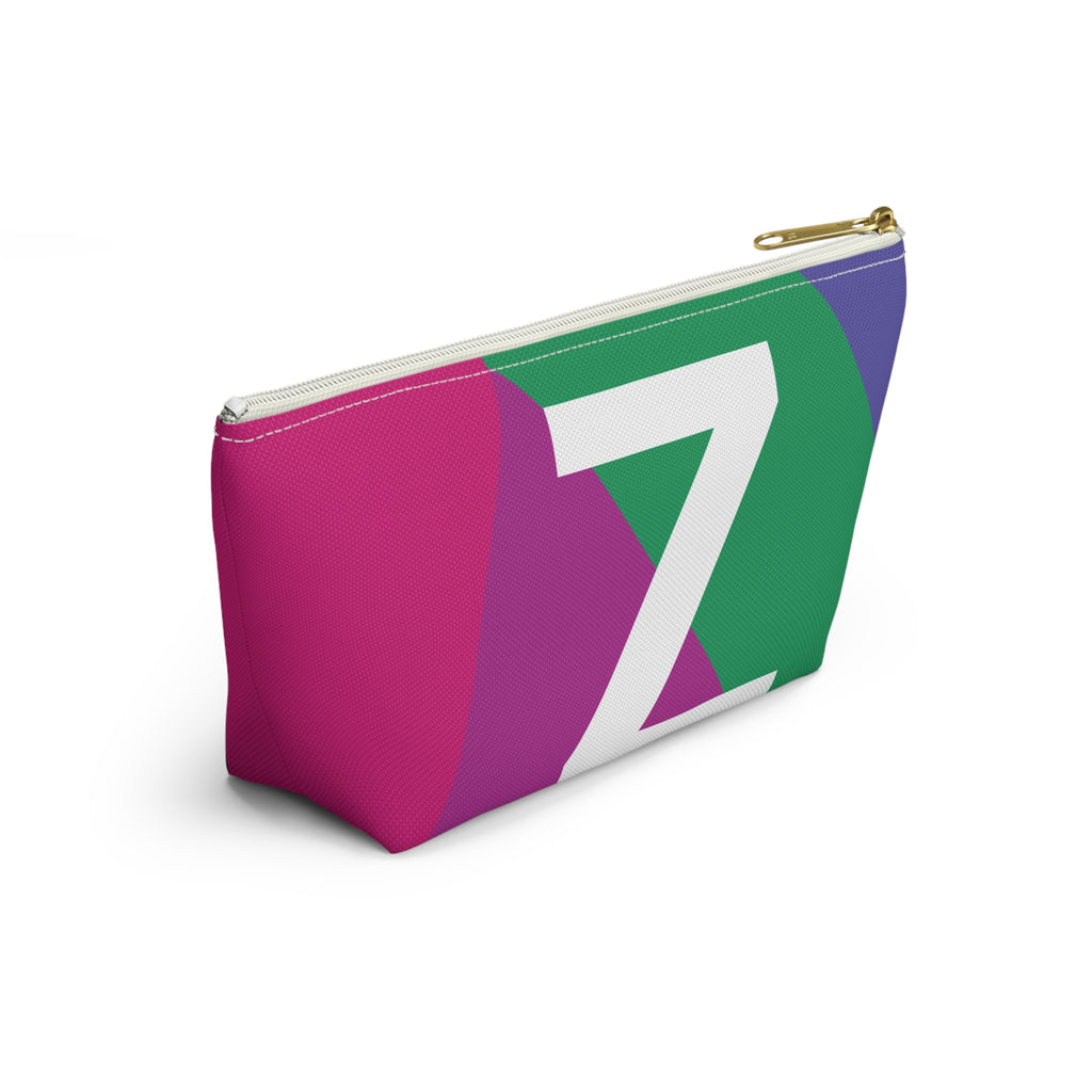 Initials Colorblock Accessory Pouch — Monogram Z T-Bottom Cosmetic Bag