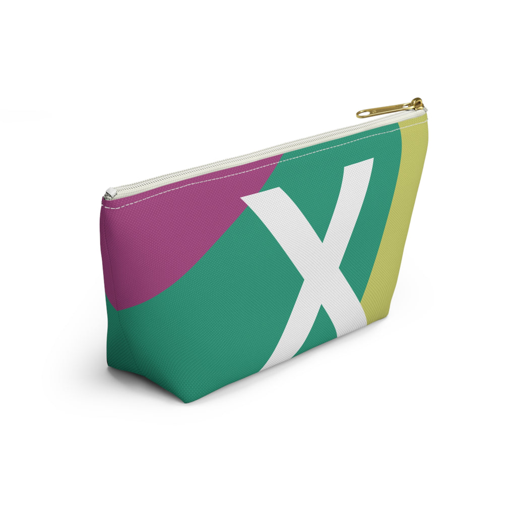 Initials Colorblock Accessory Pouch — Monogram X T-Bottom Cosmetic Bag