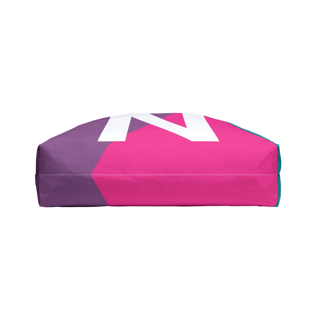 Personalized 'N' Colorblock Tote Bag — Monogram Weekender Tote