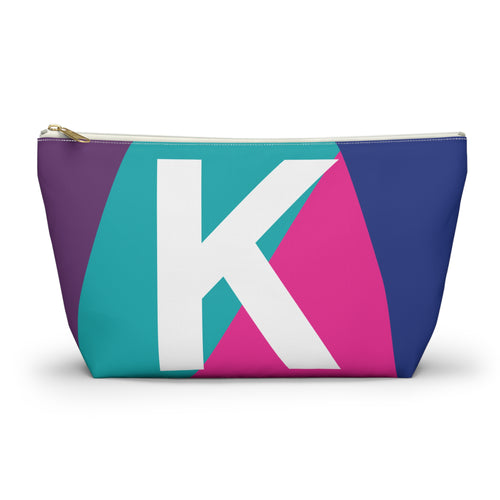 Colorblock Accessory Pouch — Monogram K T-Bottom Cosmetic Bag