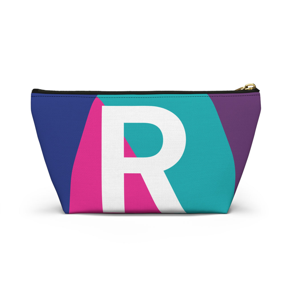 Colorblock Accessory Pouch — Monogram R T-Bottom Cosmetic Bag
