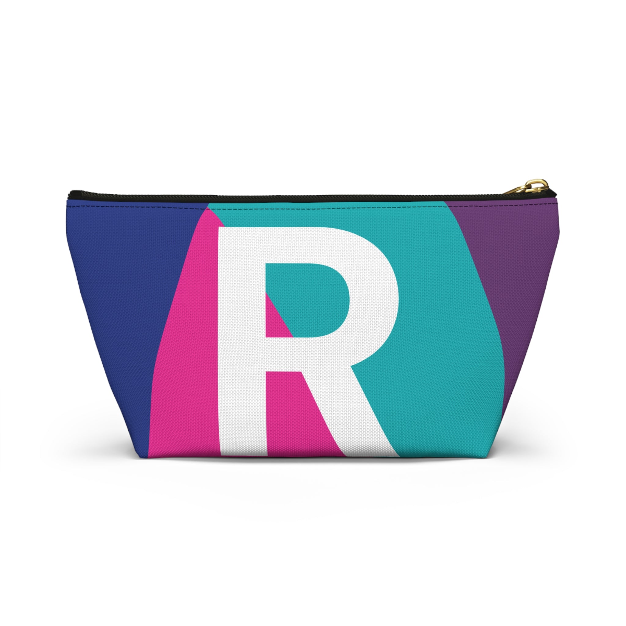 Colorblock Accessory Pouch — Monogram R T-Bottom Cosmetic Bag