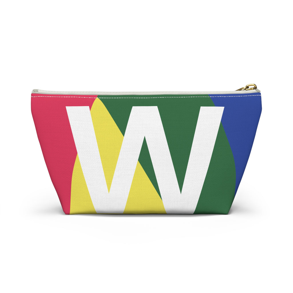 Colorblock Accessory Pouch — Monogram W T-Bottom Cosmetic Bag