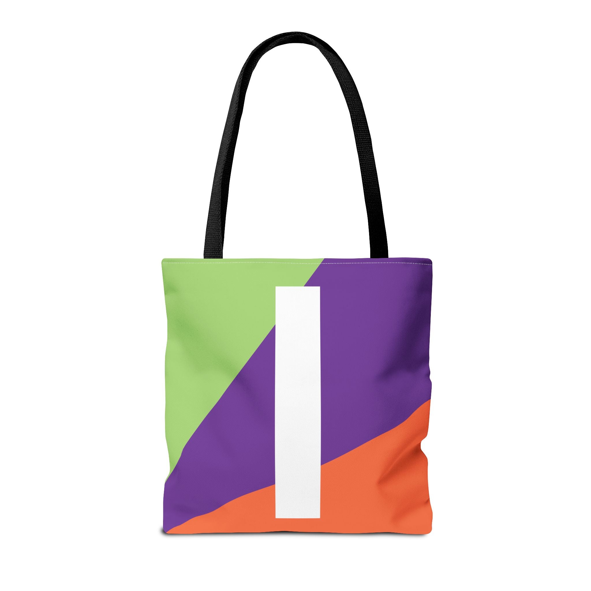 Monogram 'I' Colorblock Tote Bag — Personalized Initial I Shoulder Tote