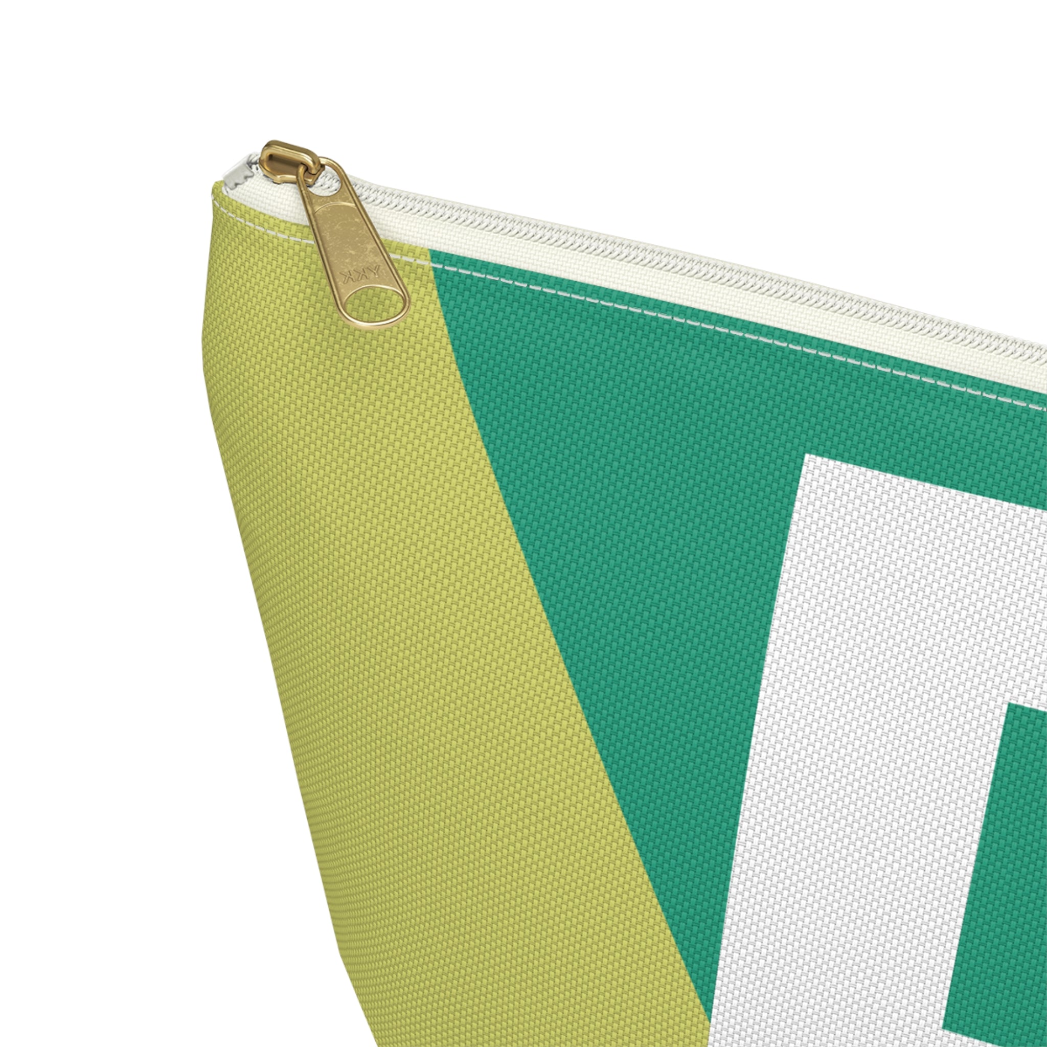 Initials Colorblock Accessory Pouch — Monogram R T-Bottom Cosmetic Bag