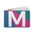 Monogram 'M' Colorblock Clutch Bag — Bold Geometric Wristlet for Everyday & Gifts