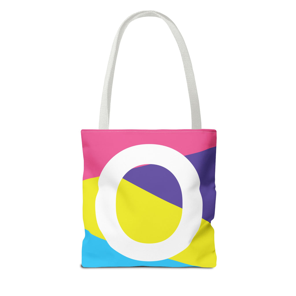 Monogram 'O' Colorblock Tote Bag — Personalized Initial O Shoulder Tote