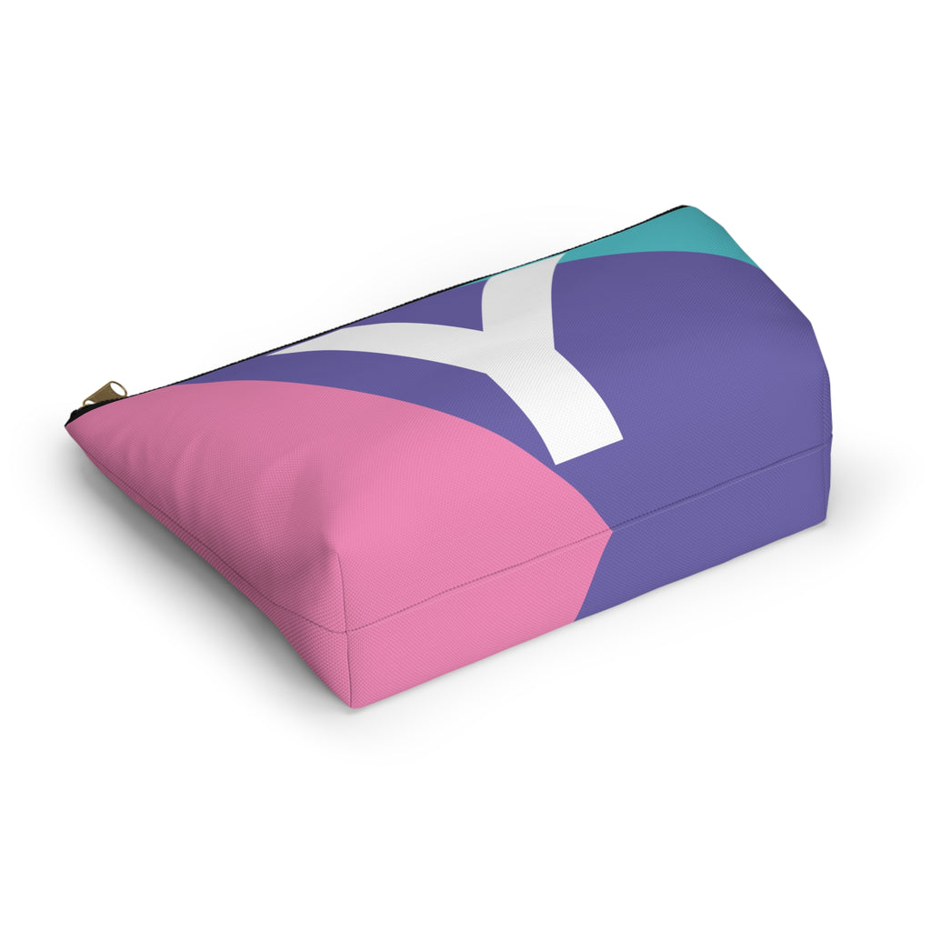 Colorblock Accessory Pouch — Monogram Y T-Bottom Cosmetic Bag