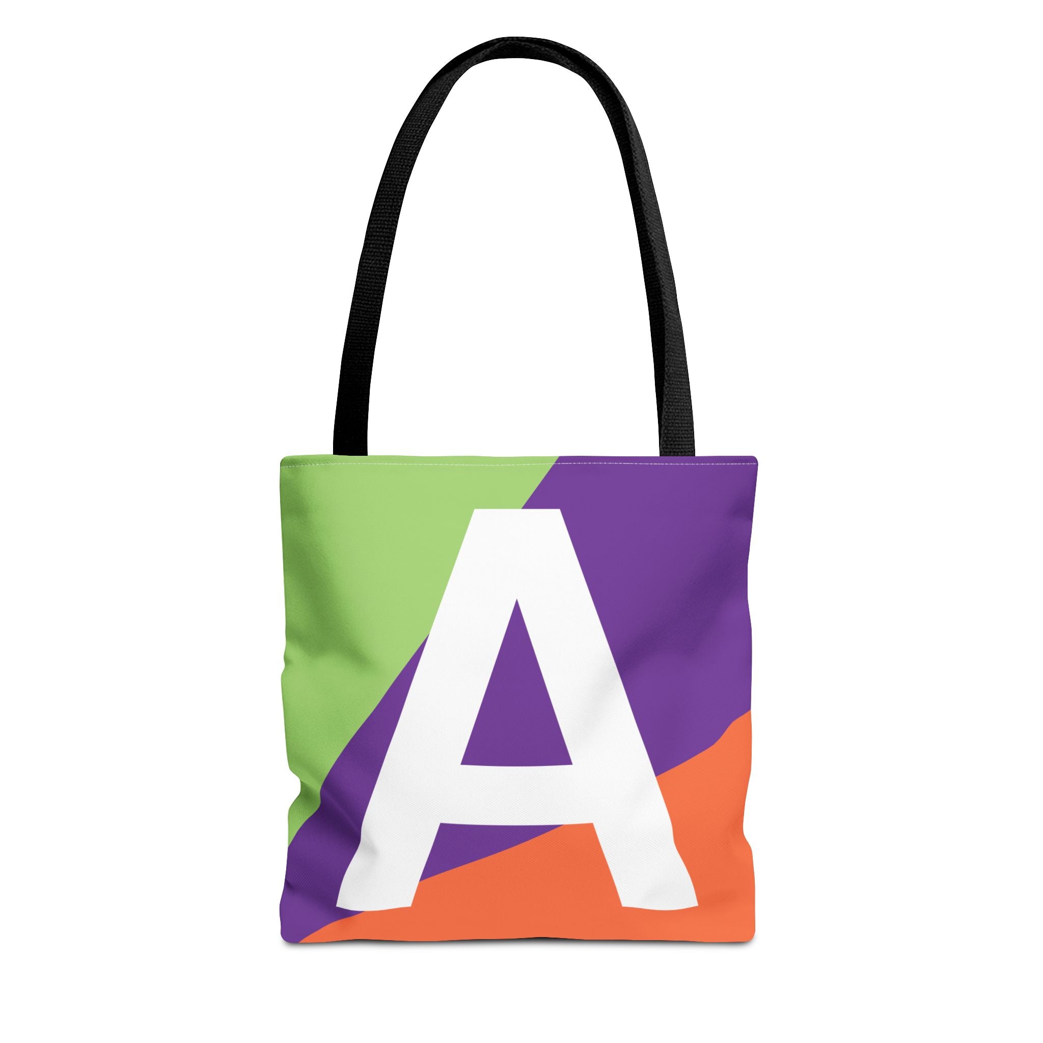 Monogram 'A' Colorblock Tote Bag — Personalized Initial A Shoulder Tote