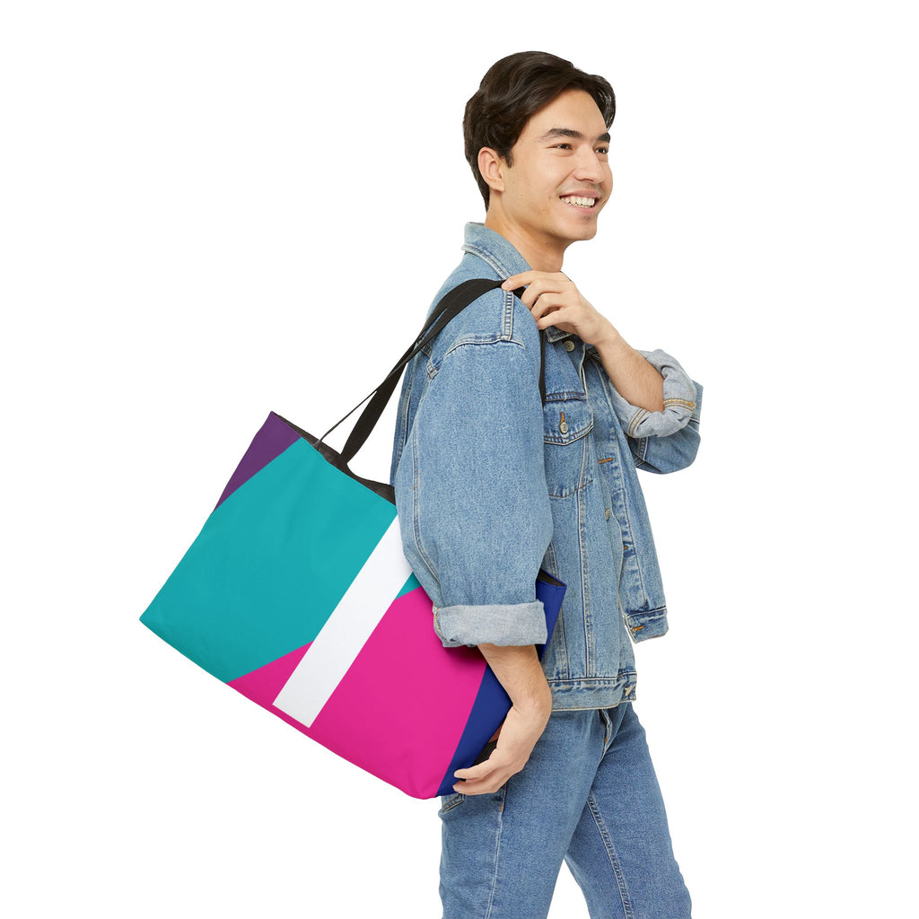 Personalized 'I' Colorblock Tote Bag — Monogram Weekender Tote