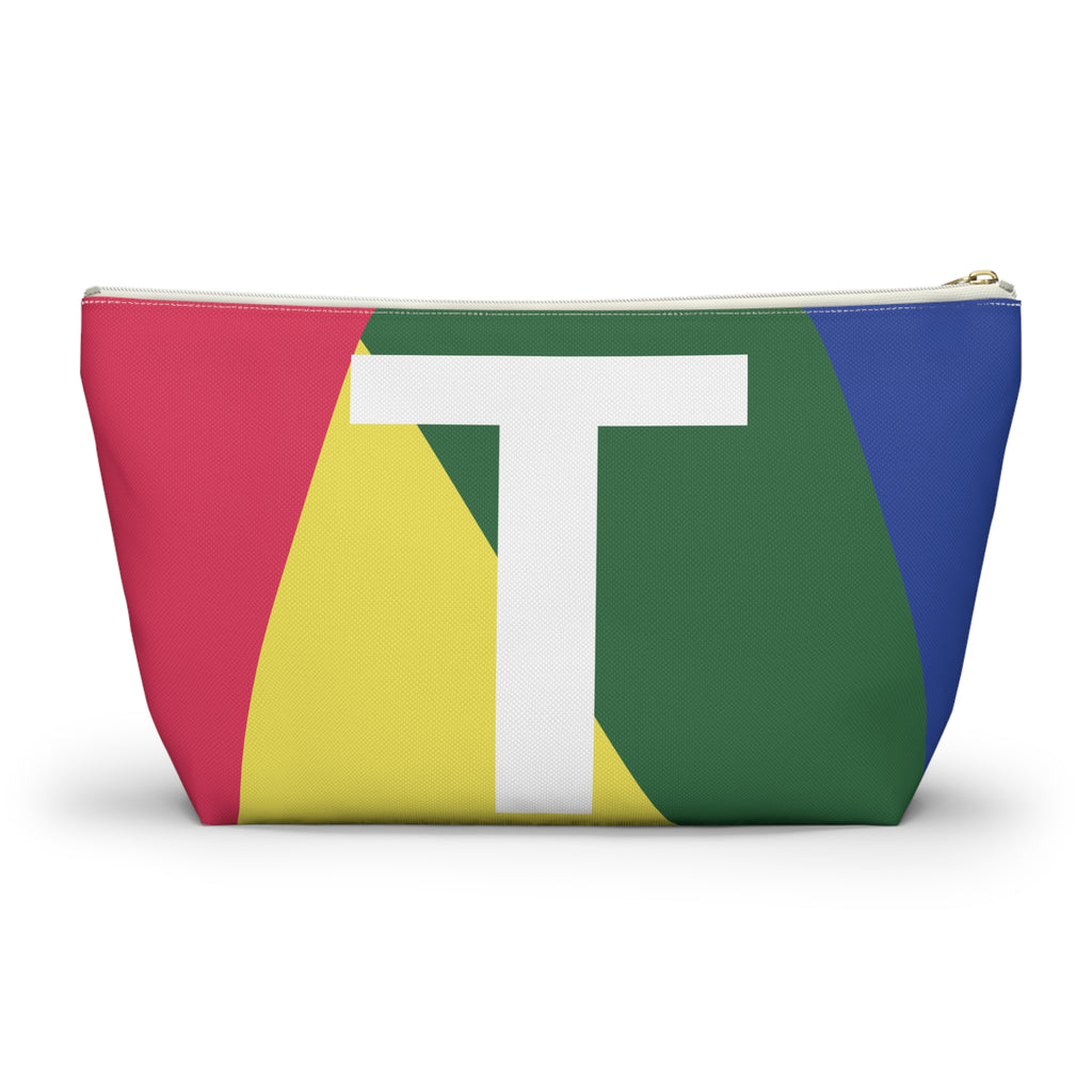 Colorblock Accessory Pouch — Monogram T T-Bottom Cosmetic Bag