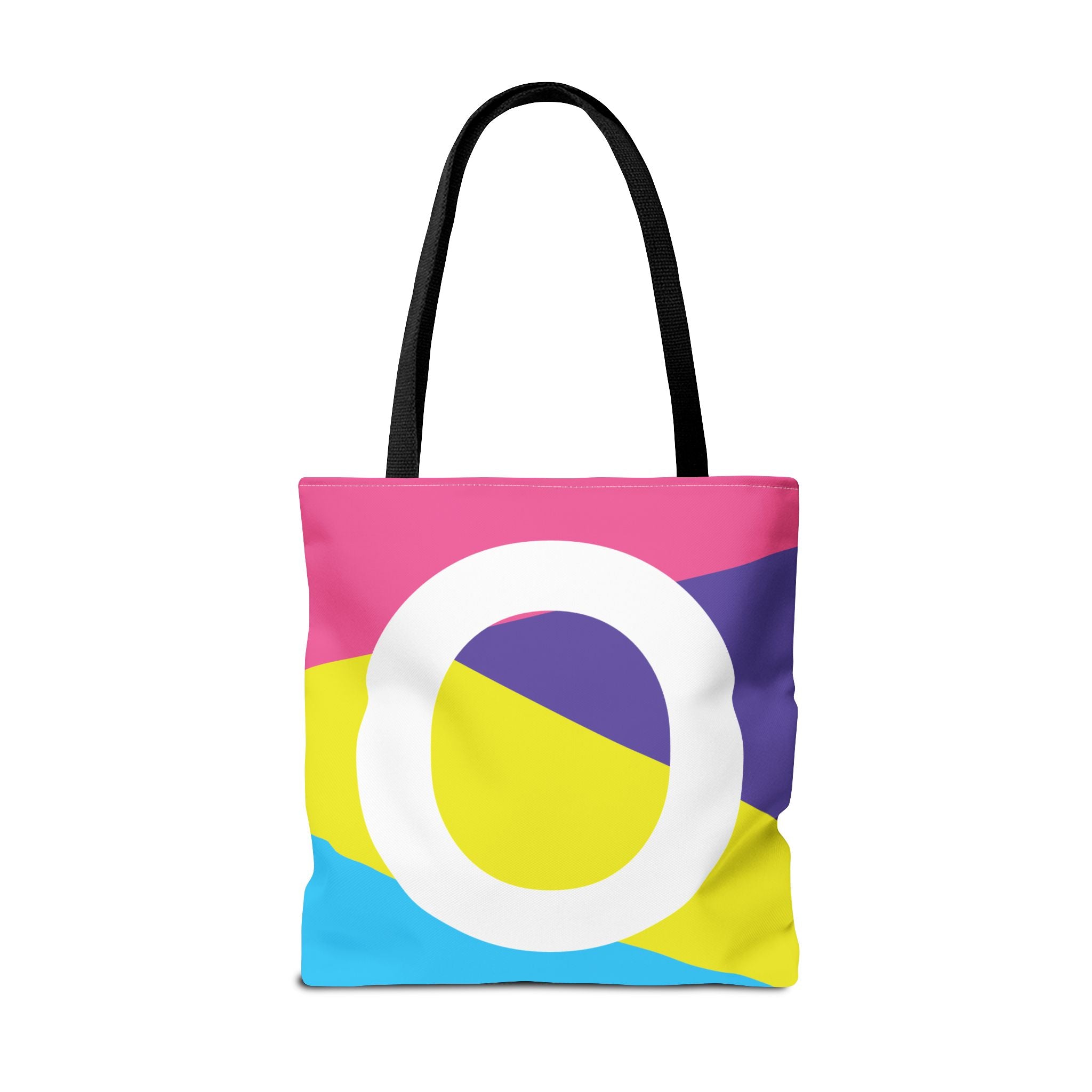 Monogram 'O' Colorblock Tote Bag — Personalized Initial O Shoulder Tote