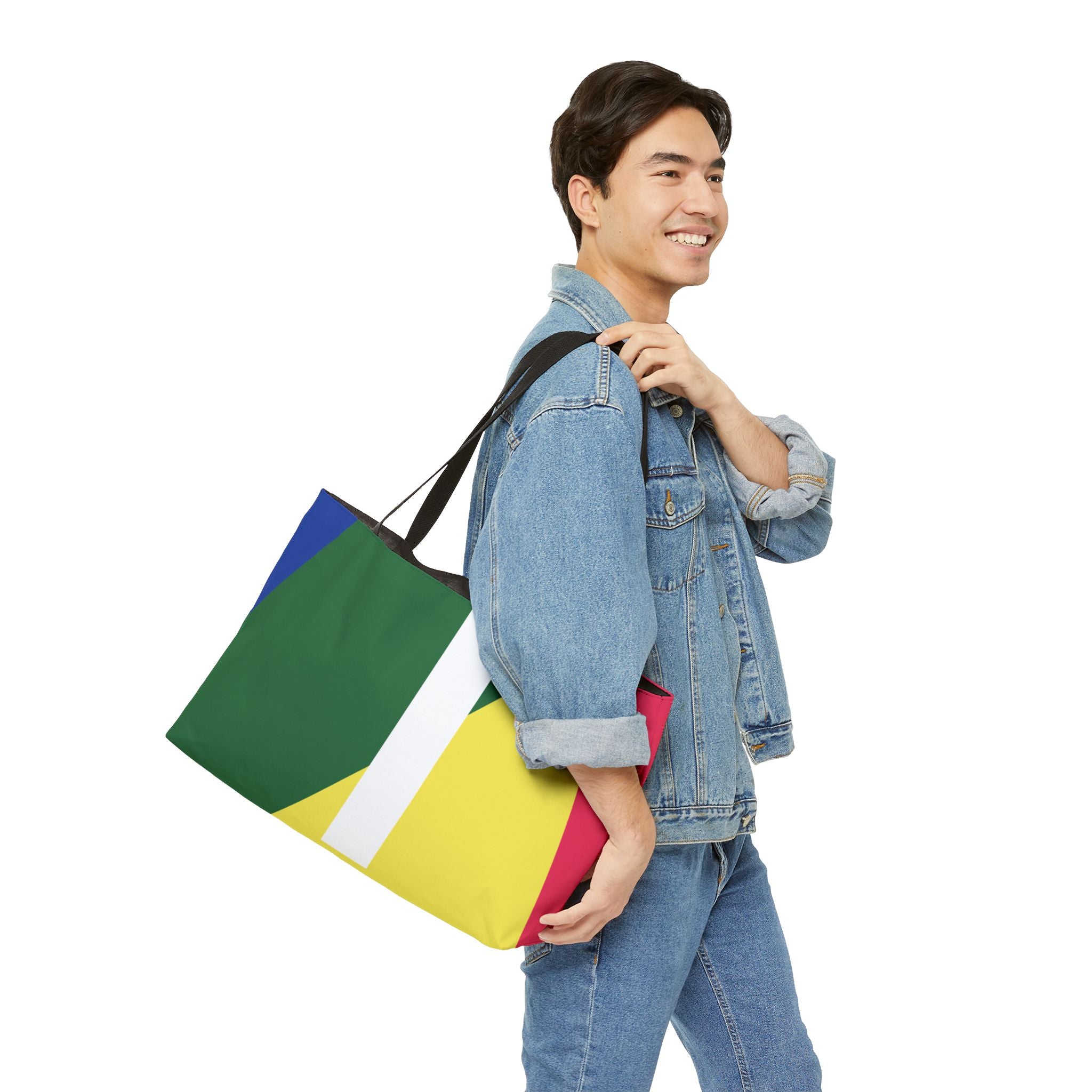 Personalized 'I' Colorblock Tote Bag — Monogram Weekender Tote