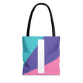 Monogram 'I' Colorblock Tote Bag — Personalized Initial I Shoulder Tote