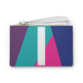 Monogram 'I' Colorblock Clutch Bag — Bold Geometric Wristlet for Everyday & Gifts
